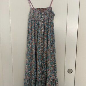 Free People Maxi Floral Dress with Pockets Size M